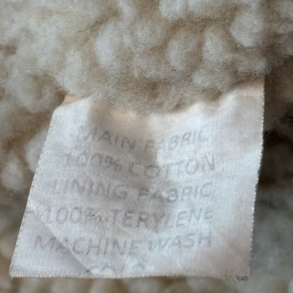 Brandy Melville Sherpa Collar Bomber Jacket Khaki Olive Brown One Size S - Picture 9 of 11